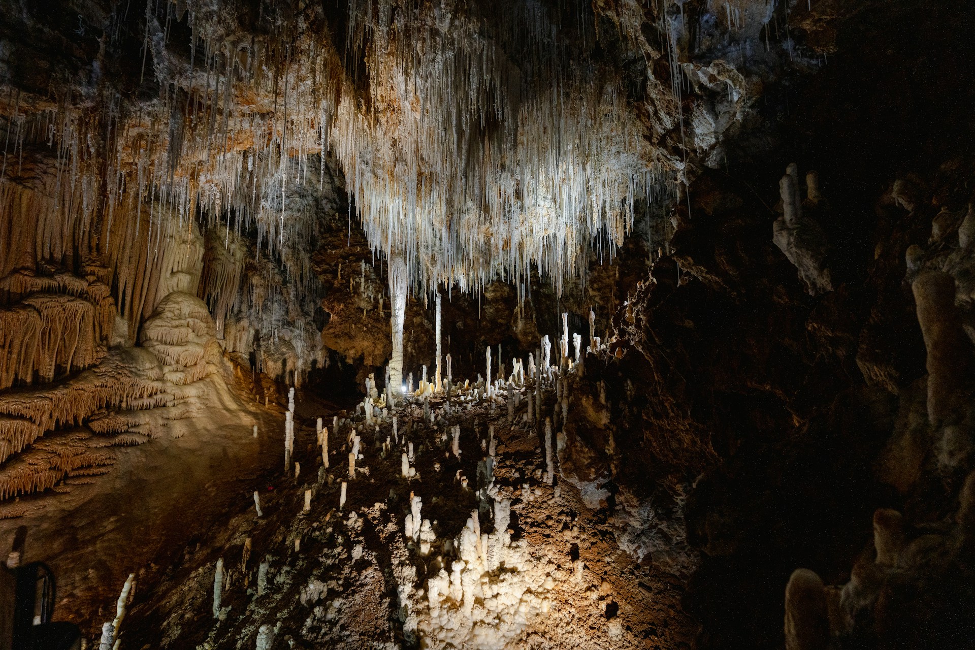 Stalagmites in a Cave